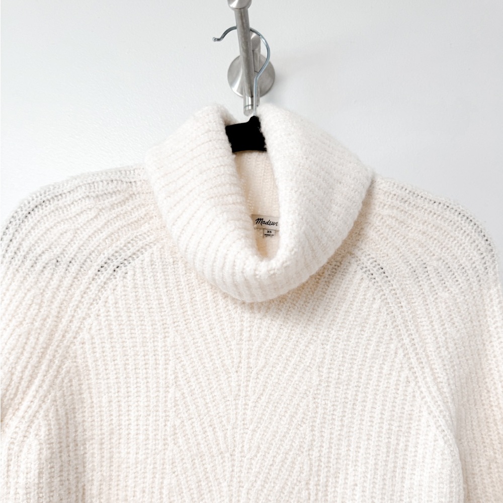 Madewell Fall Winter Chic Mercer Turtleneck Sweater Coziest Yarn Antique Cream - Picture 5 of 13